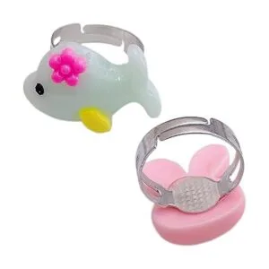 Juego de 24 anillos para niñas anillos de vestir para_3