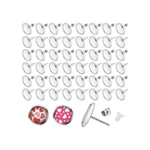 El kit de 300 aretes de tuerca incluye 100 piezas de acero_1