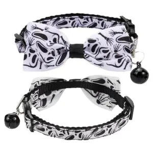 Halloween Cat Collar Bowtie Spooky Kitten Collar with_4