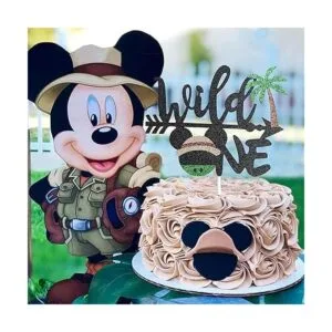Mickey Safari Decoración de fiesta de primer cumpleaños_4