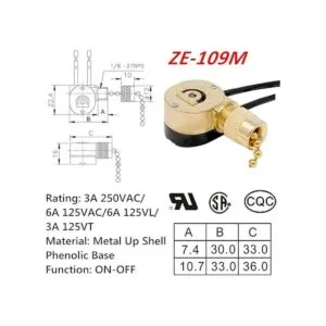 Interruptor de ventilador de techo Zing Ear ZE109M_2