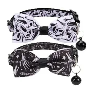 Halloween Cat Collar Bowtie Spooky Kitten Collar with_1
