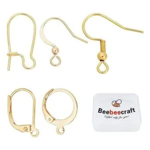 Beebeecraft 1 caja de 50 ganchos de 5 estilos con agujero_1