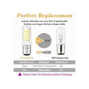 Lamsky BA15D Bombilla LED de doble contacto con base de_3