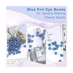 400 cuentas de mal de ojo azul para hacer joyas dijes de_4
