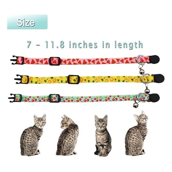 Collar de gato de frutas con campanilla de seguridad_2