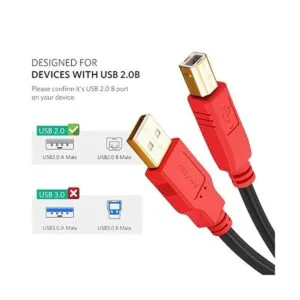 Hftywy Cable USB 2.0 para impresora macho a macho para_5