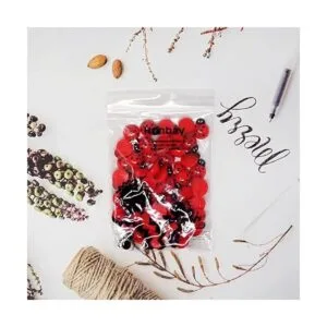 Honbay 50 cuentas pequeñas de resina con parte trasera_7