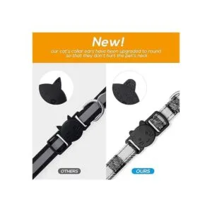 LLHK Paquete de 4 collares de gato pequeños con pajarita y_3