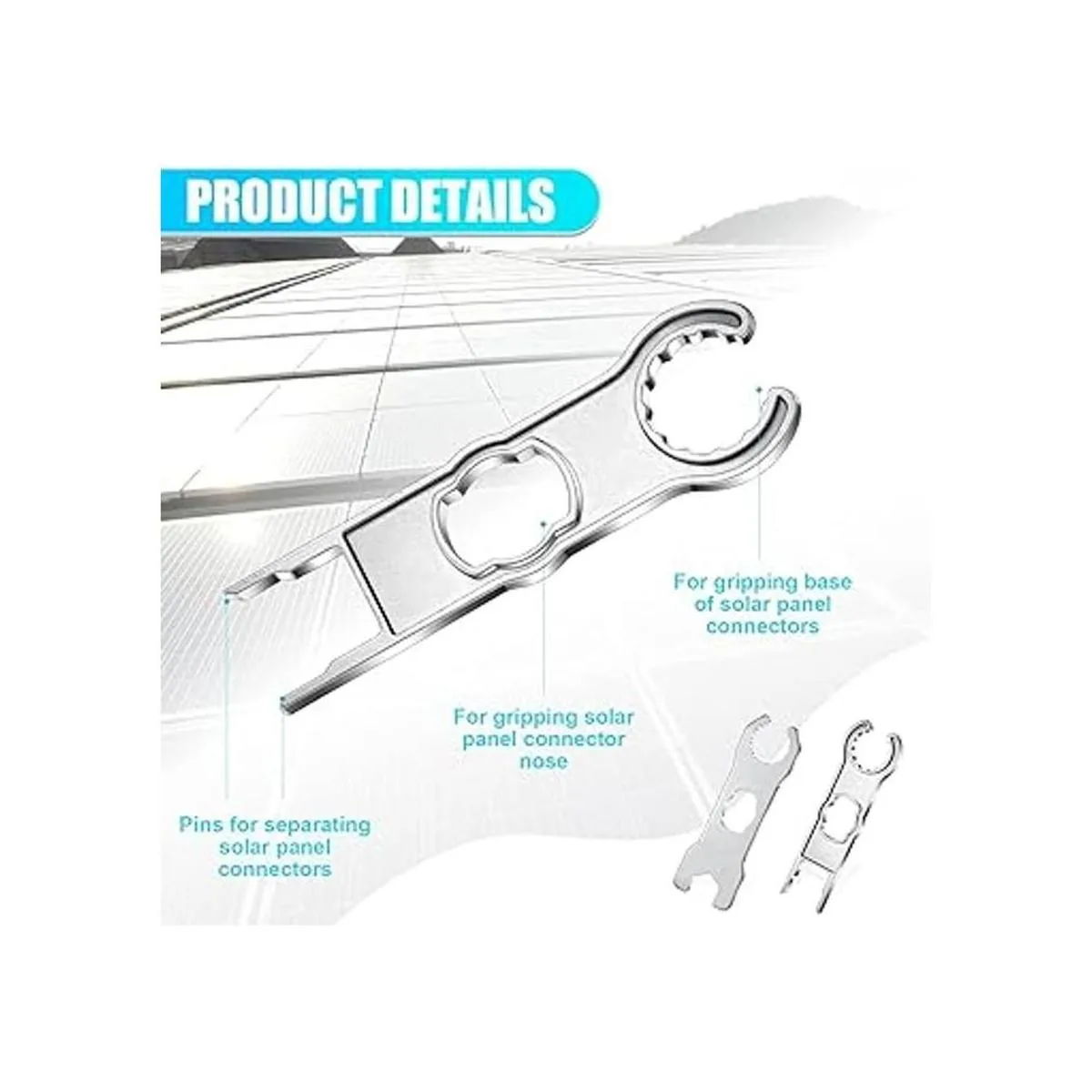6 piezas de herramientas de conector de panel solar llave_7