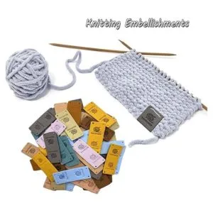 WiYould 50 etiquetas de piel sintética hechas a mano para_5