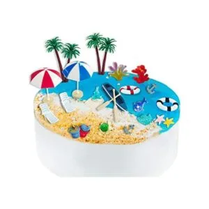Juego de 21 piezas de decoración para pasteles de playa_1