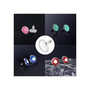 El kit de 300 aretes de tuerca incluye 100 piezas de acero_5