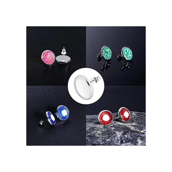 El kit de 300 aretes de tuerca incluye 100 piezas de acero_5