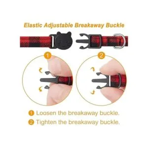 LLHK Paquete de 4 collares de gato pequeños con pajarita y_6