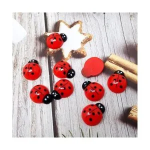 Honbay 50 cuentas pequeñas de resina con parte trasera_5