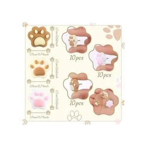 30 pines decorativos de pata de gato para decoración de_3