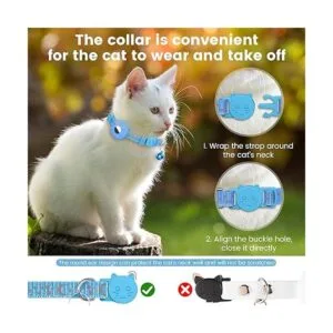 Airtag Collar de gato collar refectivo para gato con_6
