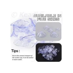 Keadic Juego de ventosas transparentes de goma de 5_5