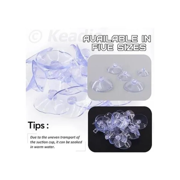 Keadic Juego de ventosas transparentes de goma de 5_5