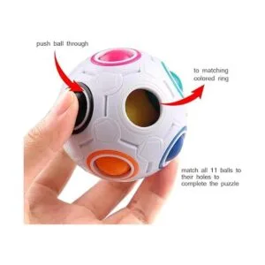 Bola de rompecabezas de arcoíris con bolsa juego de_2