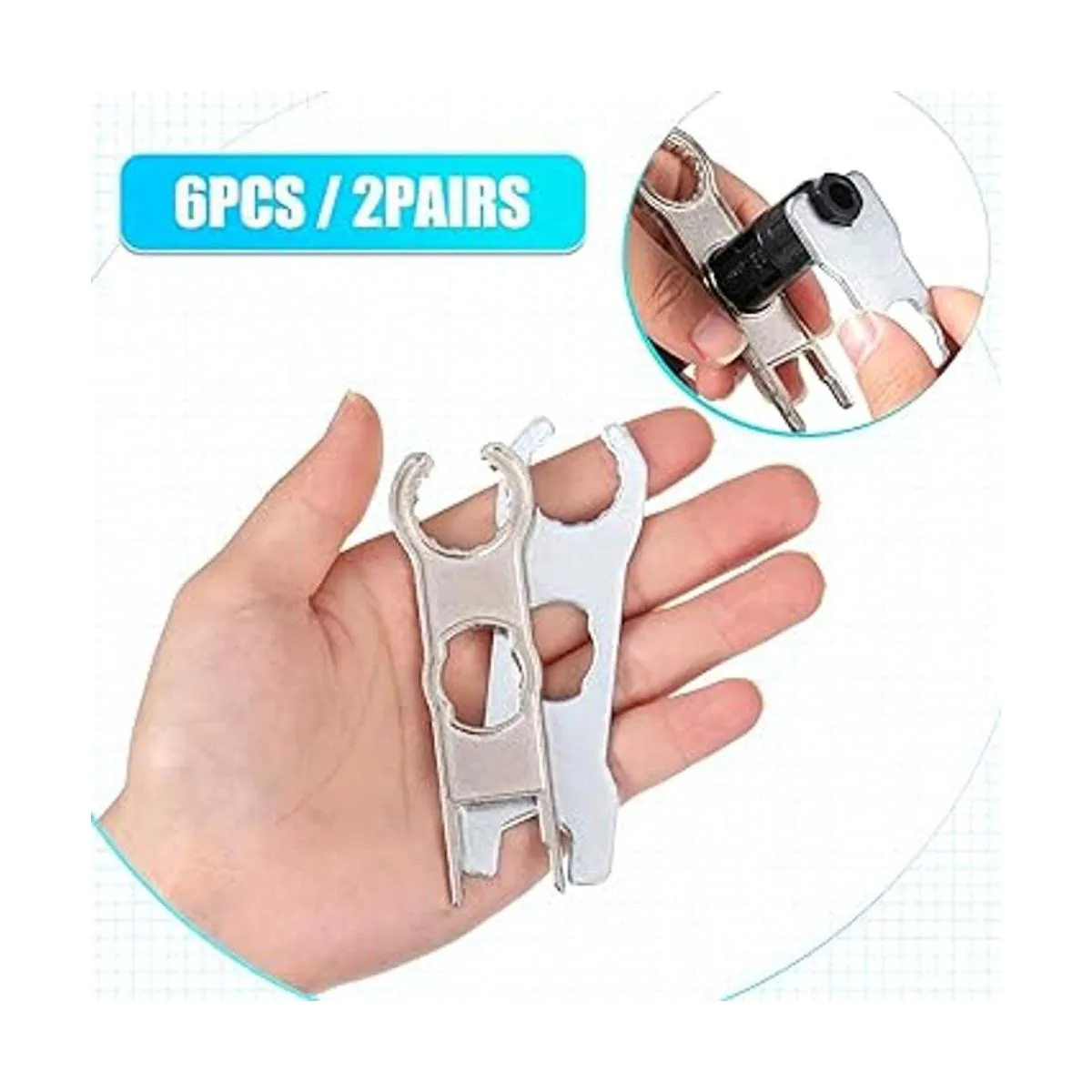 6 piezas de herramientas de conector de panel solar llave_6