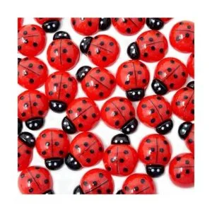 Honbay 50 cuentas pequeñas de resina con parte trasera_4