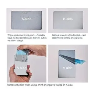 uxcell Tarjeta de metal en blanco de 3.150 x 1.575 x 0.016_7