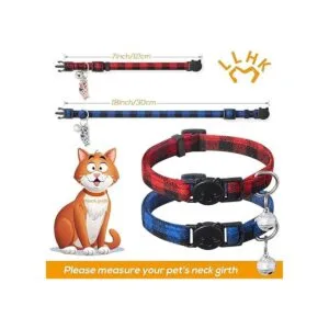 LLHK Paquete de 4 collares de gato pequeños con pajarita y_5