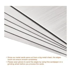 uxcell Tarjeta de metal en blanco de 3.150 x 1.575 x 0.016_3