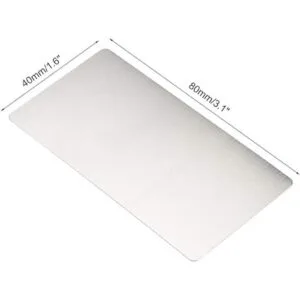 uxcell Tarjeta de metal en blanco de 3.150 x 1.575 x 0.016_2