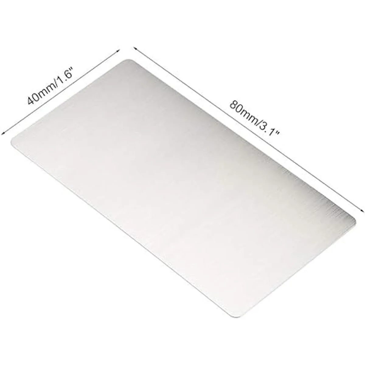 uxcell Tarjeta de metal en blanco de 3.150 x 1.575 x 0.016_2