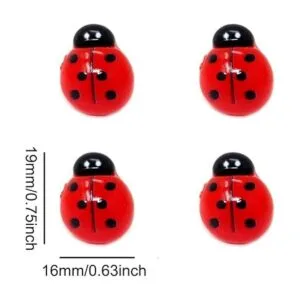 Honbay 50 cuentas pequeñas de resina con parte trasera_2