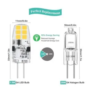 Bombilla LED G4 AMAZING POWER G4 tipo JC tipo Bi Pin Base_4