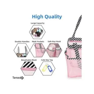 Temede Bolsa de malla para ducha cesta grande para ducha_3