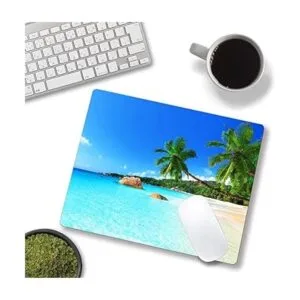 Mouse Pad Square Beach Style AntiSlip Rubber Mousepad for_4