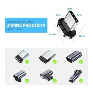 Cabezal magnético USB C de 24 pines paquete de 3_4