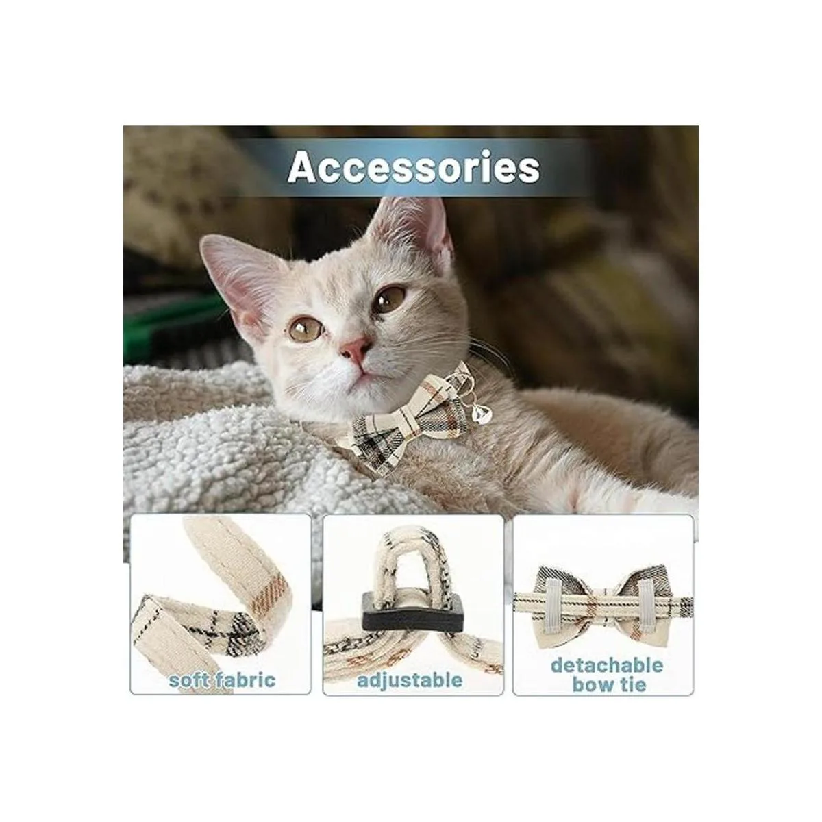 JVVGPET Breakaway Collares de gato Lindo collar de gato_3