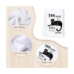 Juego de 4 toallas de cocina divertidas con temática de_4