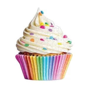 Galison Mini rompecabezas en forma de cupcake 100 piezas_4