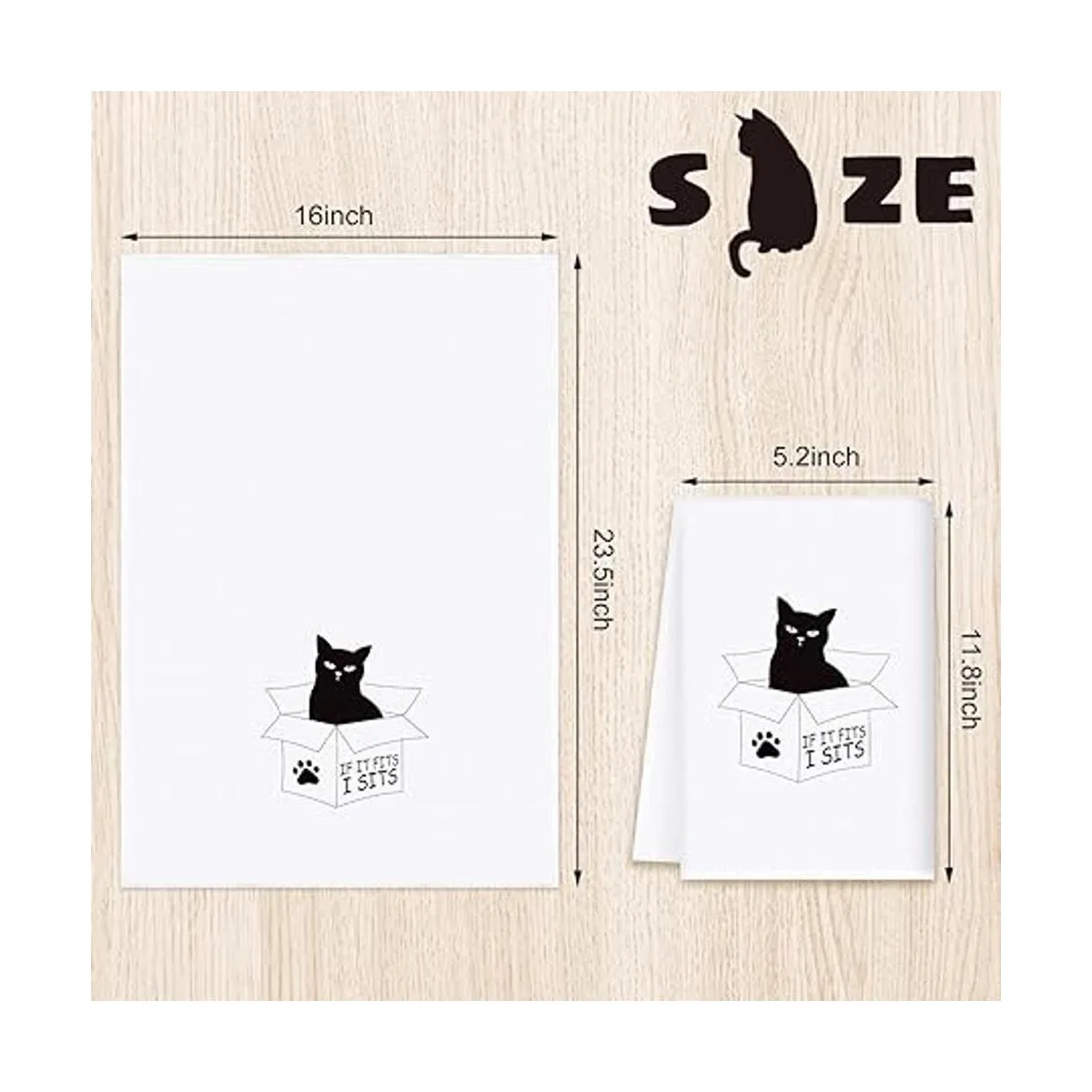 Juego de 4 toallas de cocina divertidas con temática de_3