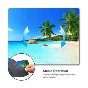 Mouse Pad Square Beach Style AntiSlip Rubber Mousepad for_6