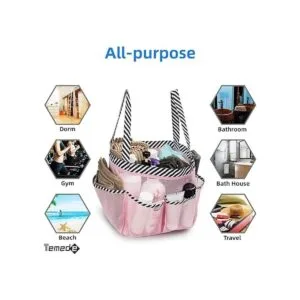 Temede Bolsa de malla para ducha cesta grande para ducha_6