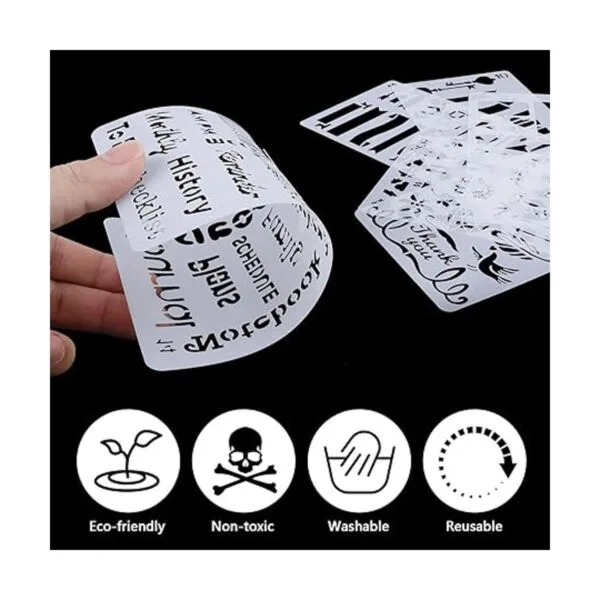 MWOOT Juego de 30 plantillas de diario mixtas plantilla_4