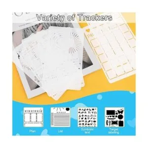 MWOOT Juego de 30 plantillas de diario mixtas plantilla_5