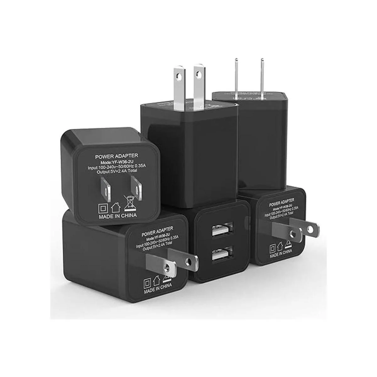 iGENJUN Paquete de 6 cargadores de pared USB cargador de_1