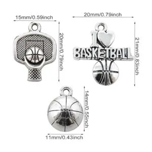 Honbay 60 abalorios deportivos de aleación con diseño de_2