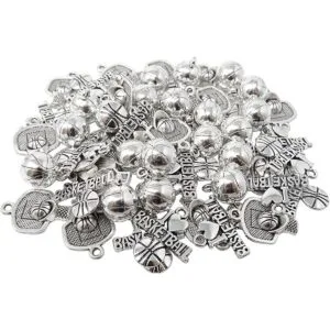 Honbay 60 abalorios deportivos de aleación con diseño de_4