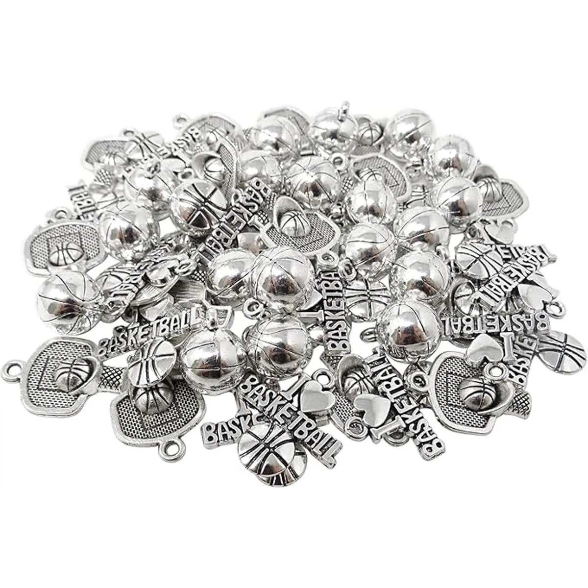Honbay 60 abalorios deportivos de aleación con diseño de_4