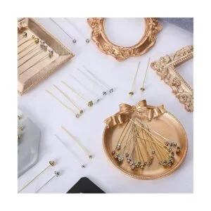 60 alfileres de cabeza de joyería de colores mezclados_6